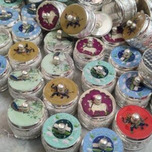 German silver kumkum dibbi